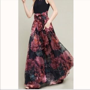 Anthropologie Moulinette Souers navy gown 4 new